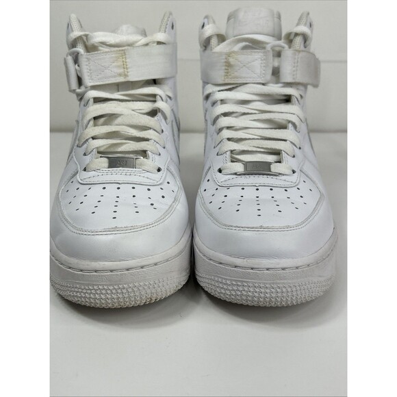 Nike Air Force 1 High Mid Sz 9 Triple White Women’s 334031-105 AF1 Basketball - Picture 7 of 13